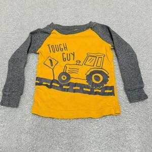 Wonder Nation Toddler Boy's Tough Guy Tractor Long Sleeve Snug-Fit PJ Top 12M